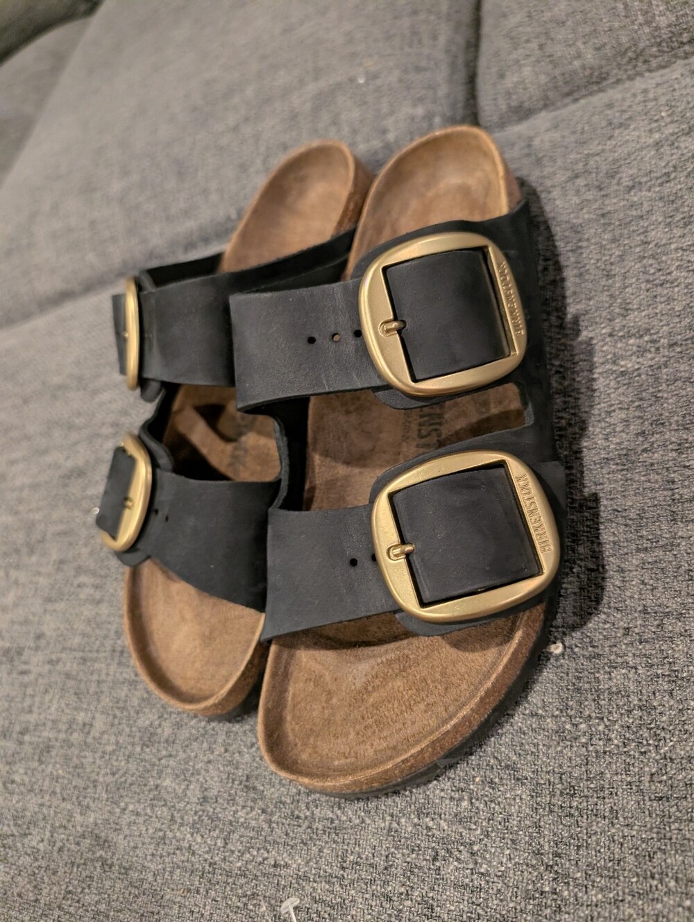 Birkenstock Arizona Big Buckle Nubuck Footbed Sandal